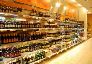 Perfectly organized beer in Systembolaget, most likely waiting in a queue 